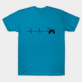 Game Controller Gamer Heartbeat Funny T-Shirt